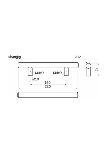 Aksmebel Mobilya Kolu 160 220 Mm Şerit 10 Adet İçi Boş Çelik 312835523 Altın Rengi