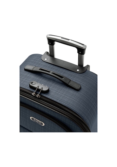 Oleets 8 Tekerli Su Geçirmez Ultra Kalite Kumaş Orta Boy Valiz Lacivert
