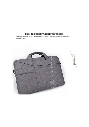 St02s Su Geçirmez Yırtılma Direnci Gizli Taşınabilir Askı Tek Omuzlu Çanta 15.6 İnç Dizüstü Bilgisayarlar İçin, Bavul Kemeri İle Koyu Gri