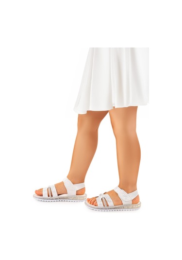 Kiko Kids Kız Çocuk Sandalet Arz 2345 Beyaz