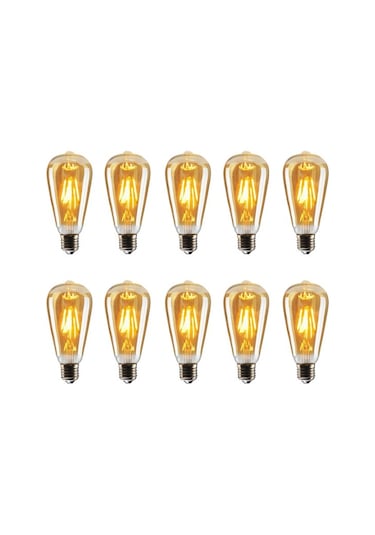 Edison ST64 Flamanlı Rustik 4W Led Ampul 10'lu