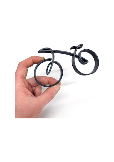 Cajuart Ahşap Dekoratif Minyatür Çizgisel Bisiklet Masa Raf Dekoru Süs Hediye