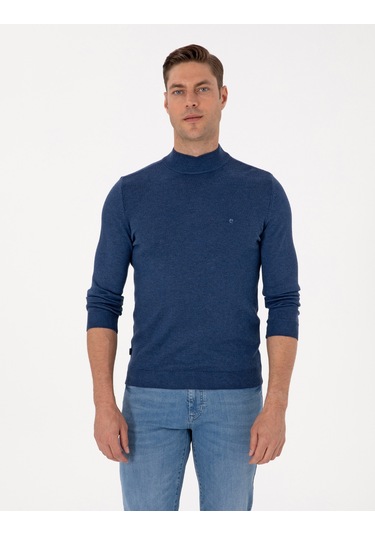 Pierre Cardin Erkek İndigo Melanj Kazak /triko 50314176-vr155 İndigo Melanj