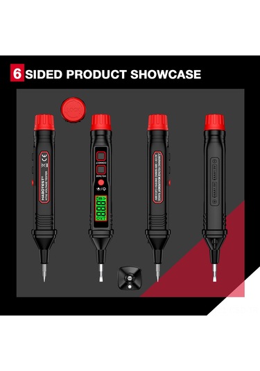 Samdoo "ht92 Akıllı Voltaj Test Kalemi - 12-300v Ac/dc, Sesli Ve Işıklı Alarm, Lcd Ekranlı, Ev Tamiri İçin"