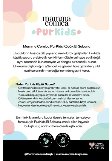 Purkids Prebiotikli Vegan Köpük El Sabun-400ml