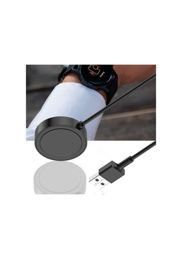 Ally Haylou Ls04 Rs3 Usb Manyetik Akıllı Saat Şarj Kablosu-Siyah