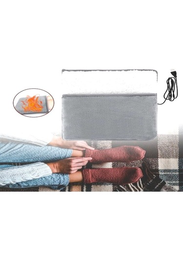 Mufunye Usb Isıtmalı Ayak Isıtıcı Flanel Bez Yumuşak Tabak, Oturma Odası Ve Yatakta Kullanıma Uygun, Kas Aşırı Yorumu Ve Soğuktan Koruma Gri