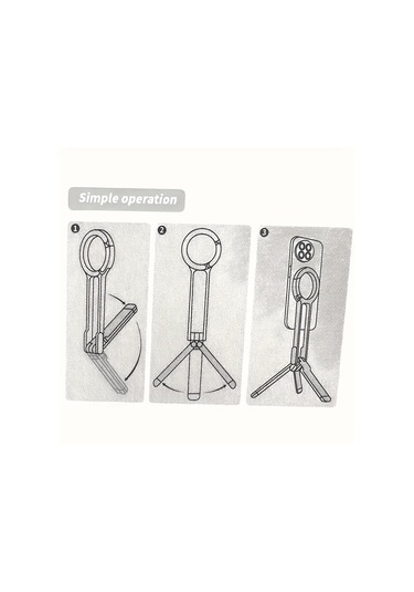 Honeybeeshop Siyah Mobil Manyetik Tripod Dayanıklı Seyahat Portunu Açık Havada Tırmanma Selfie