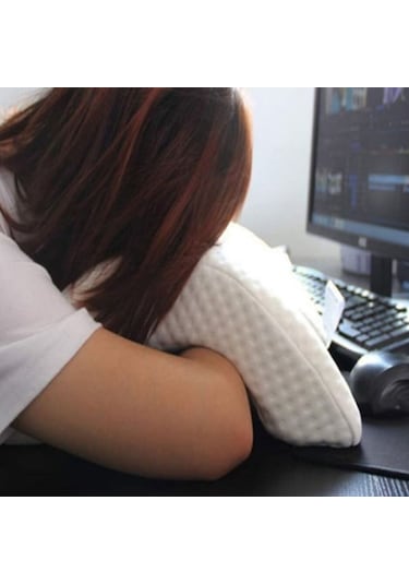 Buffer % 100 Visco Kavisli Ortopedik Yıkanabilir Kumaş Kılıflı Bel Boyun Bacak Ağrıları İçin Yastık Siyah