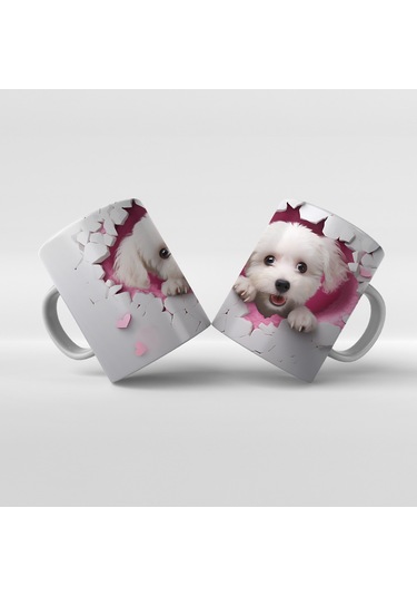 Baskılı Kupa Bardak Sevimli Köpekler - 19