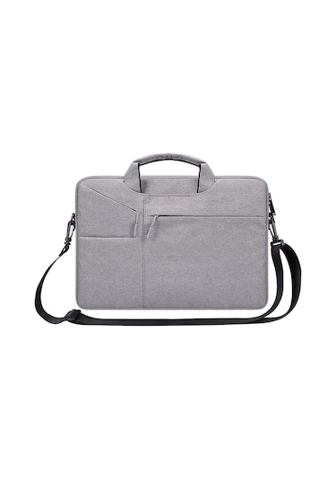 St02s Su Geçirmez Yırtılma Direnci Gizli Taşınabilir Askı 15.6 İnç Dizüstü Bilgisayarlar İçin Tek Omuzlu Çanta, Bavul Kemeri İle Açık Gri