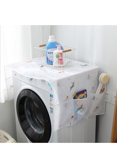 Sones Basit Baskı Buzdolabı Ev Aletleri Su Geçirmez Mutfak Depolama Toz Kapağı Balon