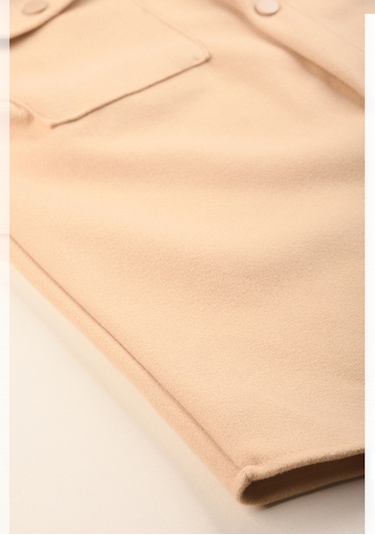 Deepsea Erkek Bej Kaşe Ceket Mont Rahat Kesim Cepli Çıtçıtlı Ceket 2500559 Bej