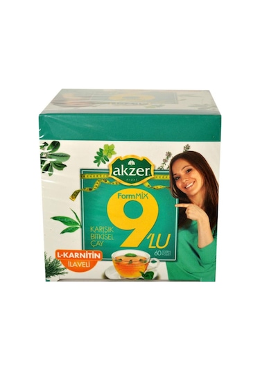 Akzer Formmix 9'lu Karışık Bitki Süzen Poşet Çay 60 x 1.7 G
