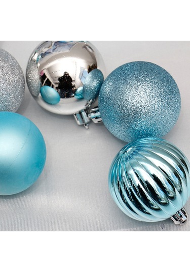 Konesam Mavi Noel Topu Seti 4cm - 34 Adet Polistiren Ağaç Dekorasyonu