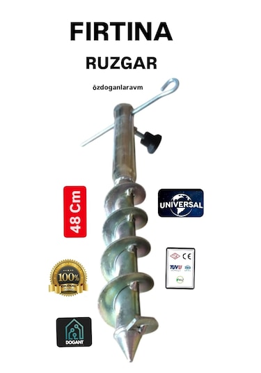 Xxxxl Plaj Bahçe Kamp Şemsiye Kazığı 48 Cm