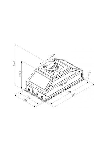 GL General GL AS049 Slım 52 CM Gömme Aspiratör Gri