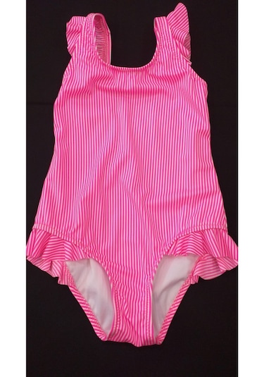 Sunsurf Kız Çocuk Mayo Pembe Çizgili Pembe