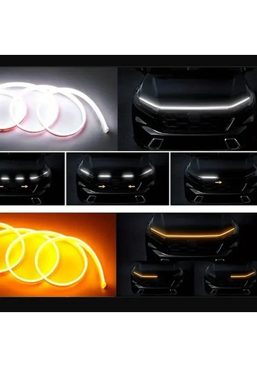 Motion003 180cm Beyaz Sarı Led Araba Işık Barı Esnek Kurulum Güvenli Sürüş İçin Araçlar Suv Kamyonlar İçin 12v Su Geçirmez Dekoratif Led Işıklar