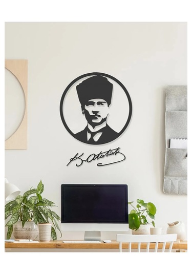Atatürk Ve İmza Duvar Dekoru