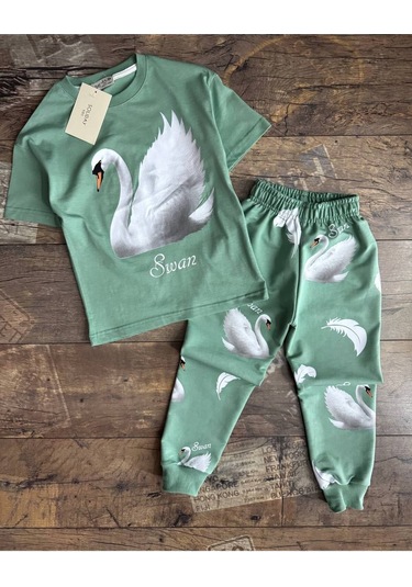 Kuğulu Model Tarz Takım Turkuaz