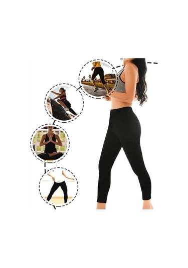 Termal Sauna Tayt Atlet Takımı Siyah