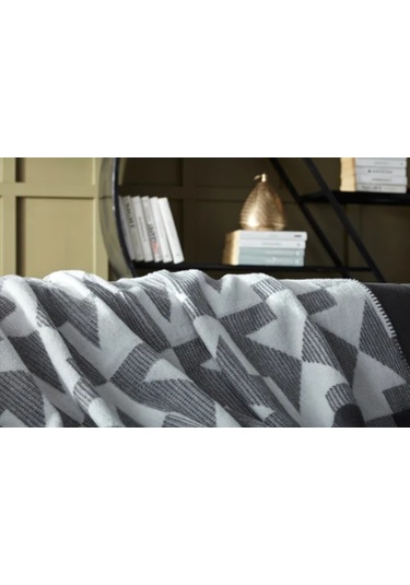 Doqu X Origami Battaniye Çift Kişilik Gri Diğer