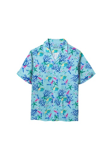 Anemoss Akvaryum %100 Viskon Erkek Gömlek Çok Renkli