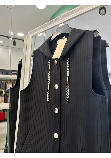 Nurgün Kapitone Yelek - Siyah - 46 Siyah