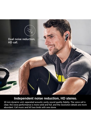 Vkemall Bt4.1 Kablosuz Kulaklık, Tek Kulaklı, Kulak Kanca Tasarımı, 24 Saat Çalma Süresi, Hd Konuşma, Gürültü Azaltma, Beyaz