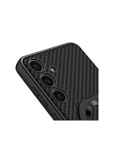 Galaxy Uyumlu S24 Wireless Şarj Özellikli Zore Kıpta Standlı M-safe Silikon Kapak 1