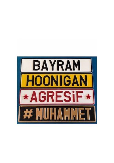 Dekor Plaka,Sari Plaka,Isimli Plaka,Plakalik,Isme Özel Plakalik 135612902