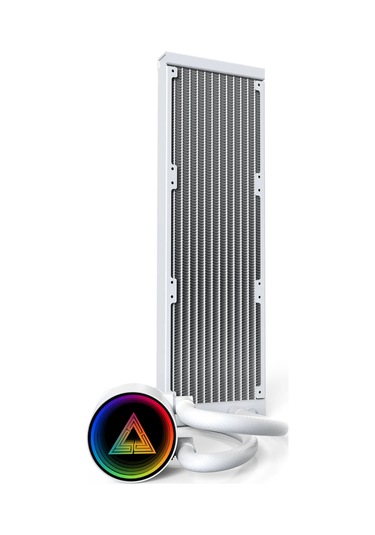 Montech Lightflow Argb 360 Beyaz Ultra Sessiz Aıo Sıvı Cpu Soğutucu, 3100 Rpm Pompa, Üçlü Sessiz F