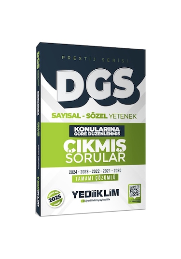 Yediiklim 2026 Dgs Prestij Serisi Sayısal Sözel Yetenek Konularına Göre Düzenlenmiş Tamamı Çözümlü Çıkmış Sorular Yediiklim 2026 Dgs Prestij Serisi Sayısal Sözel Yetenek Konularına Göre Düzenlenmiş Tamamı Çözümlü Çıkmış Sorular