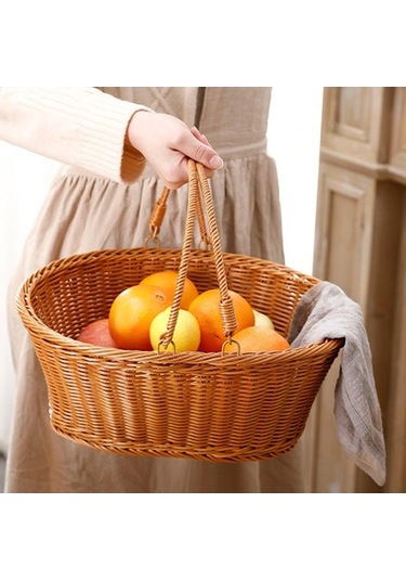 Pazly Suntek Oturma Sepeti, Meyve Saklama Ve Alışveriş, 40x30x18 Cm 40cmx30cmx18cm