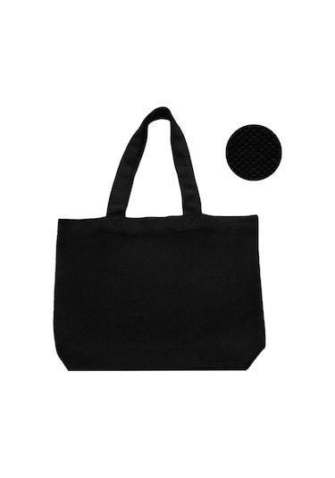 Hasır Dokulu Körüklü Kadın Kol Ve Omuz Çantası Siyah-1413