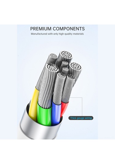 Suofeng Romoss Cb3211 Hızlı Şarj Ve Veri Transfer Kablosu, 1m Uzunluk, Dayanıklı Tpe Malzeme, Dolaşmaz Düz Tasarım