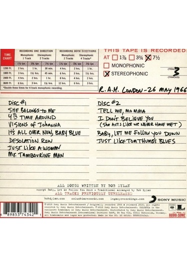 Bob Dylan The Real Royal Albert Hall 1966 Concert 2 Cd