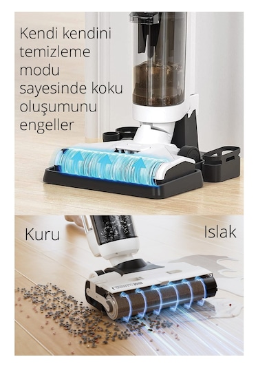 Kiwi Ksc-4270 Şarjlı Sesli Komutlu Islak-kuru Süpürge