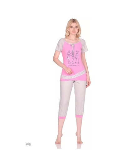 Janet Bridgeli Tişört. Pamuk. Macaristan. 185254718 Pembe