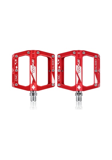 Reedark Wake Bisiklet Pedalları Pd-02 Kırmızı: 6061 Alüminyum, 2 Du Rolman, Kaymazsız Tırnaklı, Hafif Ve Dayanıklı Platform