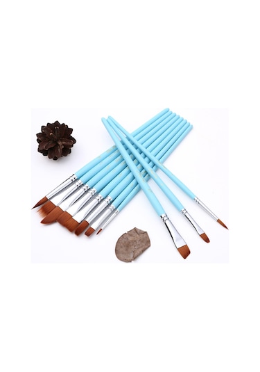 Jzcat Sanatçı Boya Fırçaları Set Kazıyıcı İle Çanta 18 Adet-mavi