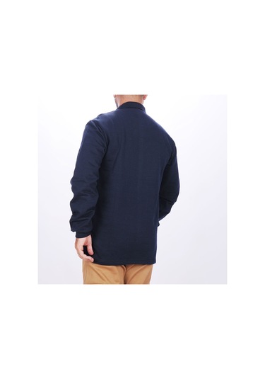 Sweatshirt 2 İplik Polo Yaka Lacivert