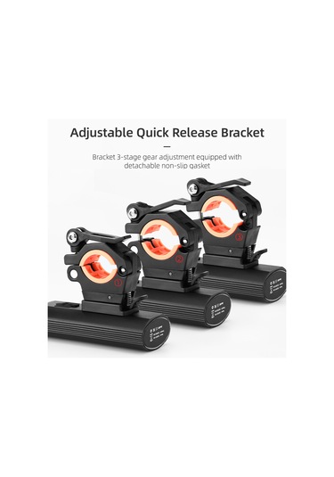 Yifomall 3 Kafa Led Bisiklet Işığı 750 Lumen 3000mah Şarj Edilebilir Pil Ipx5 Su Geçirmez Usb Powerbank Özellikli Ayarlanabilir Sürüş Işığı