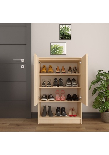 Asra Trend Akça Ağaç Ayakkabılık A-04 Mdflam Çok Renkli