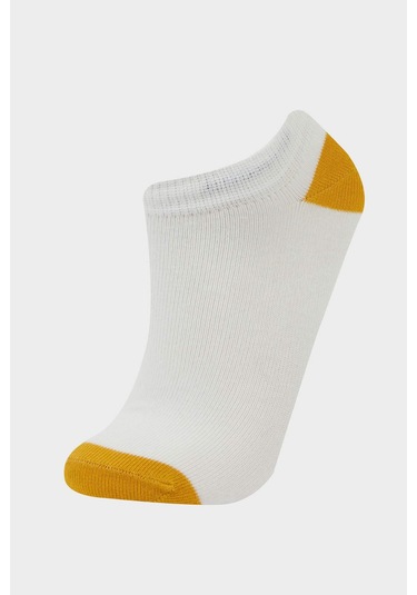 Defacto Erkek Çocuk 7li Pamuklu Patik Çorap F4710a8nswt1 Beyaz