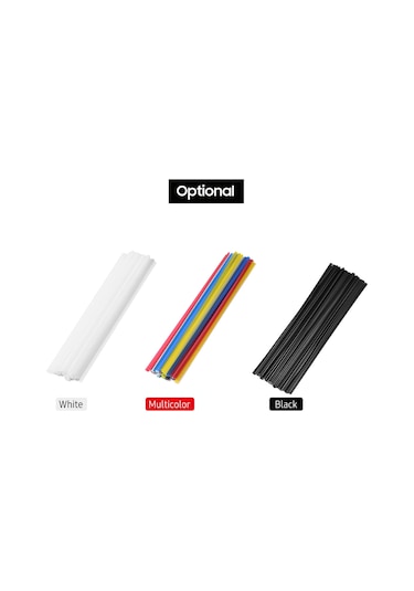 Hallow 50 Adet Pp Plastik Kaynak Çubukları Araba Tamponu İçin Beyaz