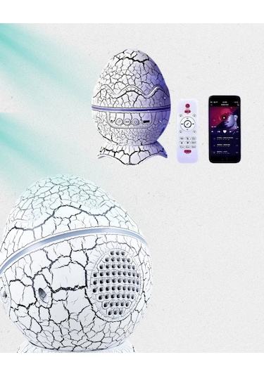 Bfs Bluetooth Bağlantılı Dinozor Yıldız Projektör Gece Lambası Ve Uyku Yardımcısı Çok Renkli