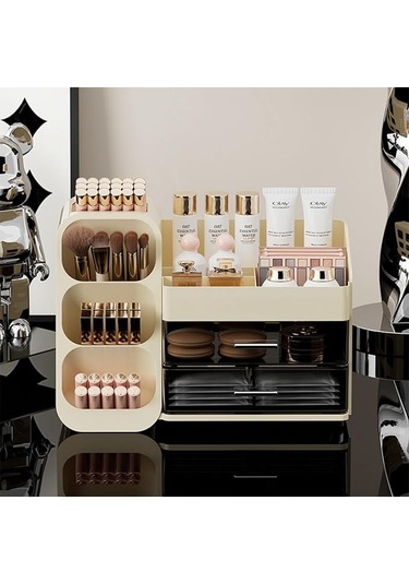 Büyük Kapasiteli Çekmeceli Makyaj Düzenleyici Krem