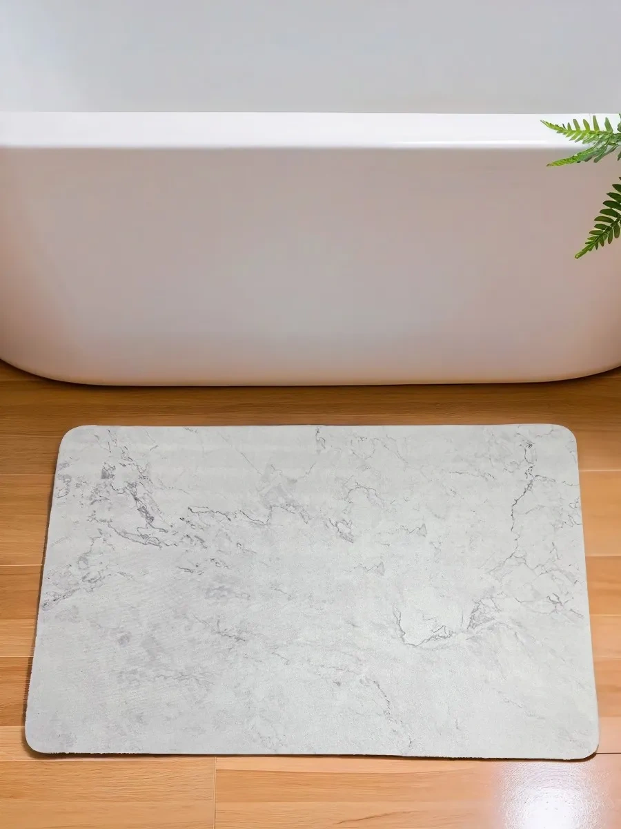 Conflate Banyo Ve Tuvalet İçin Diatomit Hızlı Kuruyan Paspas 283844627 Beyaz Mat